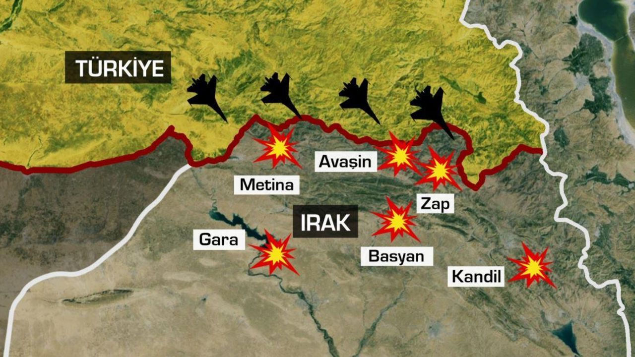 Irak'ın Kuzeyinde 7 terörist etkisiz hale getirildi.