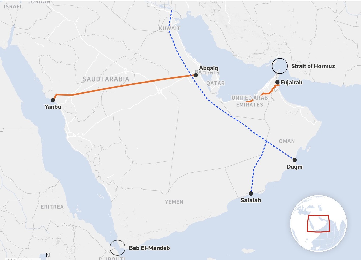 Hürmüz’ü bypass edecek 55 milyar dolarlık boru hattı rotası